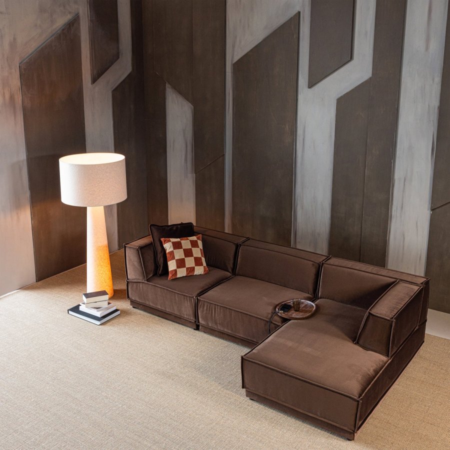 WOOOD Manu Sjeselongsofa H�yre fl�yel Brun [Fsc]