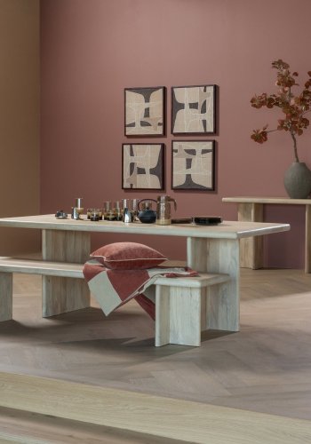 WOOOD Ato matb�nk 220x45 cm naturtr� i mangotr�