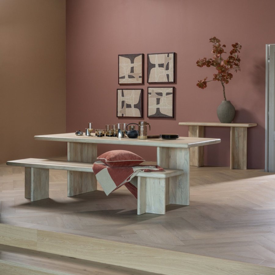 WOOOD Ato spisebenk 220x45 cm naturlig mangotre