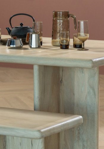 WOOOD Ato matb�nk 220x45 cm naturtr� i mangotr�