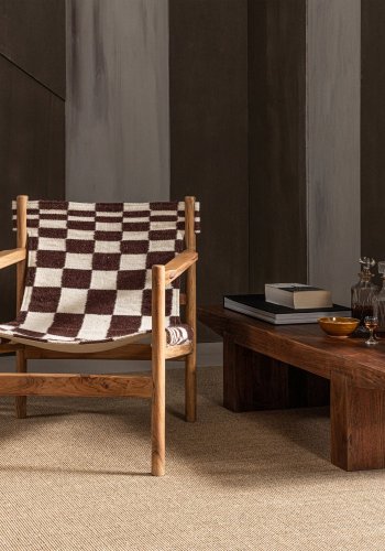 WOOOD Zano lenestol trebrun med kelimsete naturlig