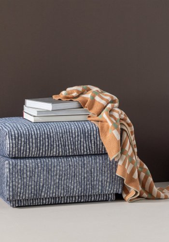 WOOOD Lou Hocker Med Design Gr�/Bl� [Fsc]