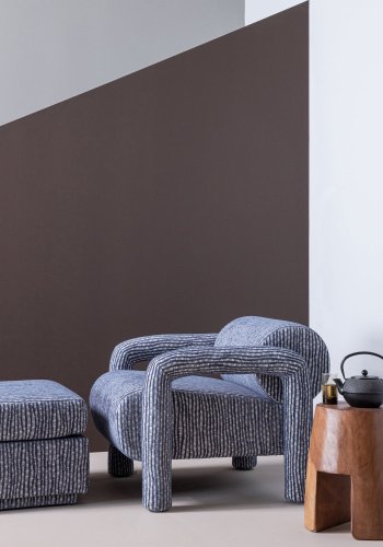 WOOOD Lou Hocker Med Design Gr�/Bl� [Fsc]