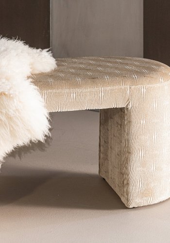 WOOOD Jacob polstret benk stripete design naturlig [Fsc]