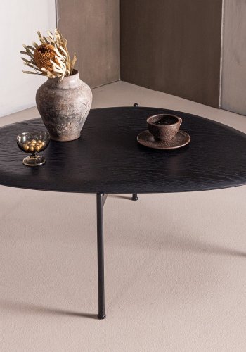 WOOOD Kota soffbord 36x92x68 cm Mdf/faner svart