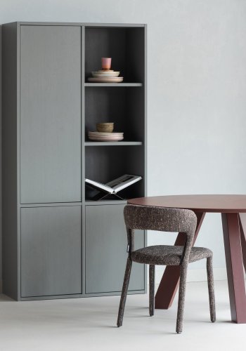 WOOOD Rhonda spisebord �129 cm eik bordeauxr�d [Fsc]