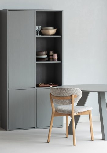 WOOOD Rhonda spisebord �129 cm eik varm gr� [Fsc]