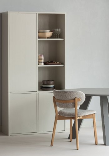 WOOOD Rhonda spisebord �129 cm eik varm gr� [Fsc]