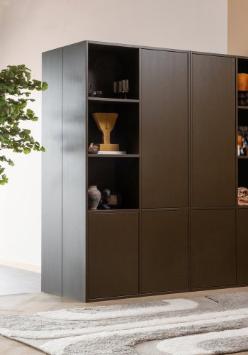 WOOOD Toval blomsterpotte lav metall h�yglans lilla/brun