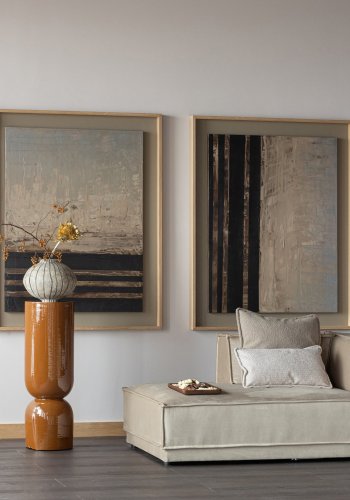 WOOOD Toval plantestativ/potte h�y metall h�yglans honninggul