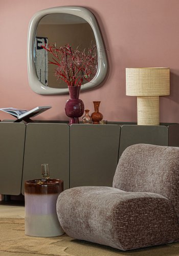 WOOOD Ollo dekorativt sidebord �35x44 cm keramikk rosa/brun