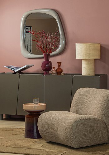 WOOOD Tumo dekorativt sidebord �35x44 cm keramikk lilla/brun