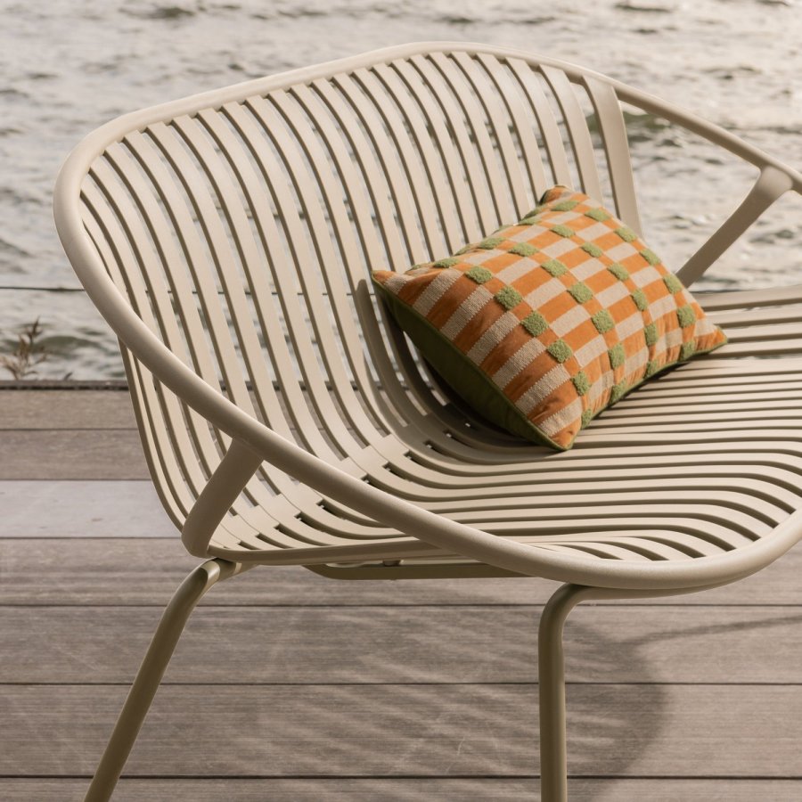 WOOOD Bruce hagebenk med 2 seter, pp/metall, sand