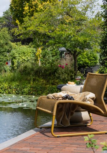 WOOOD West Garden Lounge Chair Honungsgul