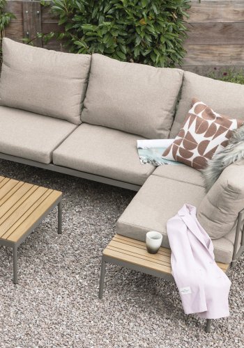 WOOOD Zaro tr�dg�rdsmodul�r loungegrupp metall/polywood beige