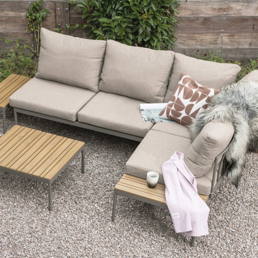 WOOOD Zaro tr&auml;dg�rdsmodul&auml;r loungegrupp metall/polywood beige