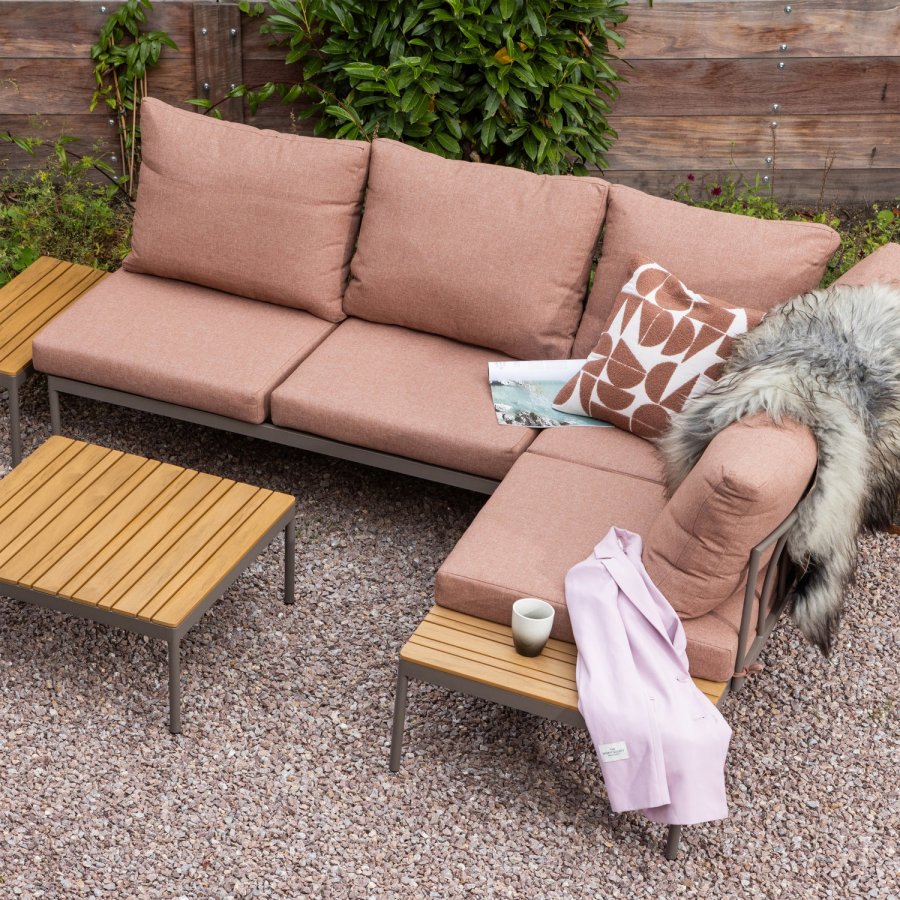 WOOOD Zaro tr&auml;dg�rdsmodul&auml;r loungegrupp metall/polywood rosa