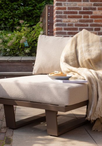 WOOOD Bear tr�dg�rdsstol/1-sits element aluminium brun