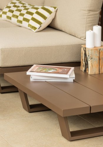 WOOOD Bear Garden salongbord aluminium brun