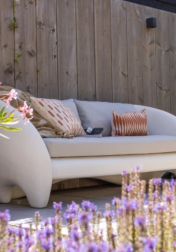 WOOOD Viale Garden 2-seters loungesofa i forsterket fiber, naturfarget
