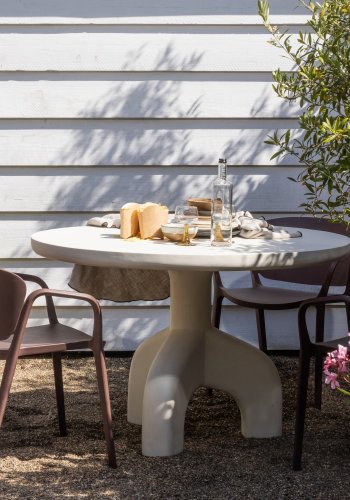 WOOOD Luno hagebord �120 cm rundt forsterket fiber natur