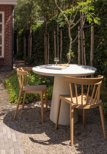 WOOOD Kevon hagebord rundt �100 cm armert betong naturfarget