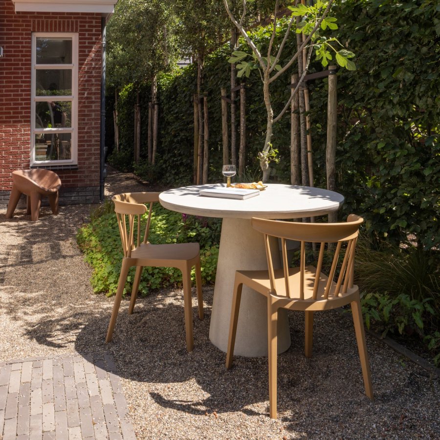 WOOOD Kevon hagebord rundt �100 cm armert betong naturfarget