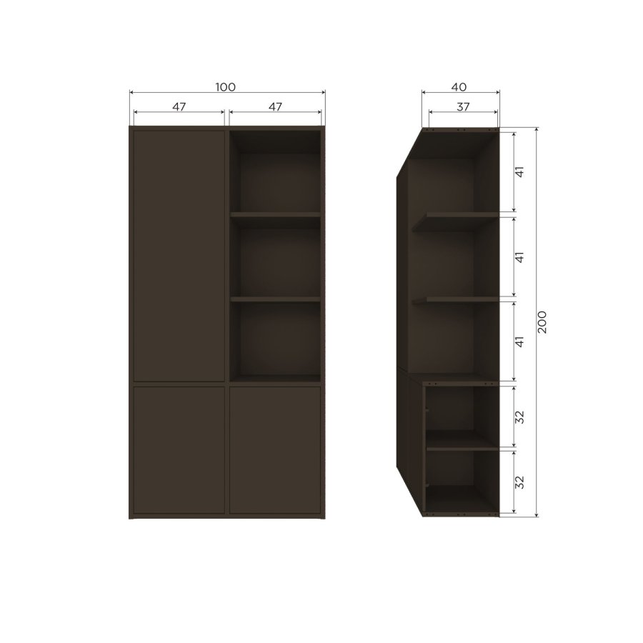 WOOOD Merel Oppbevaringsskap Furu Mellombrun [Fsc]