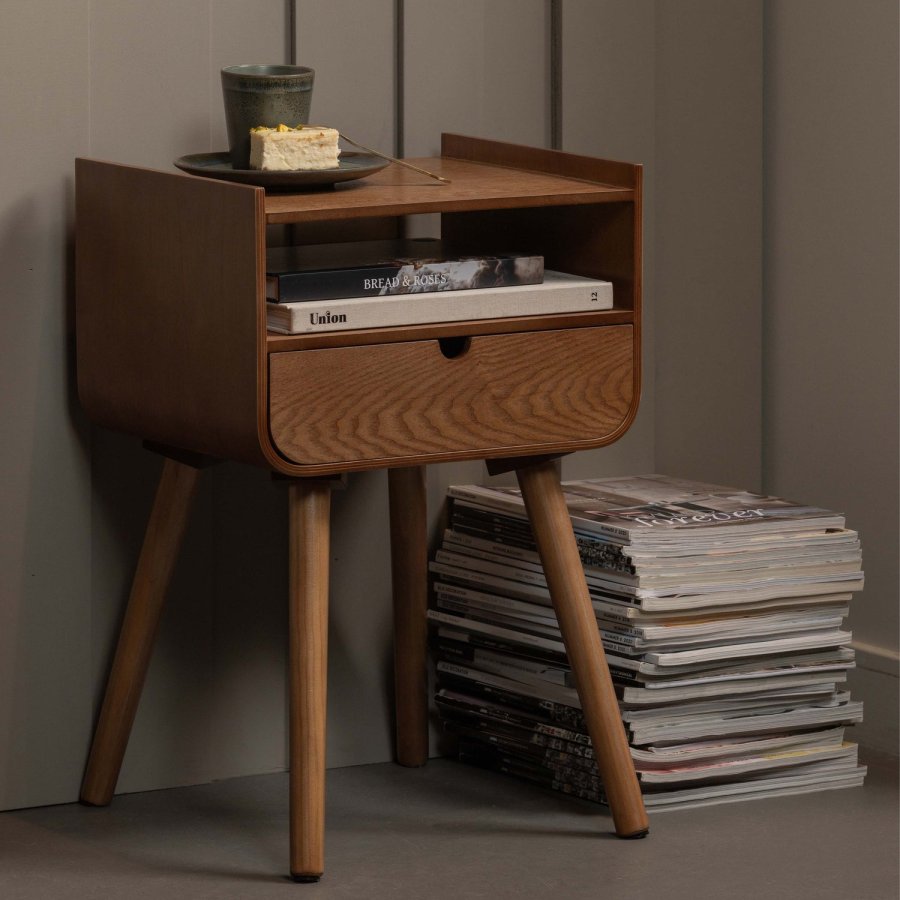 WOOOD Nils nattbord/sidebord i tre naturfarget [Fsc]