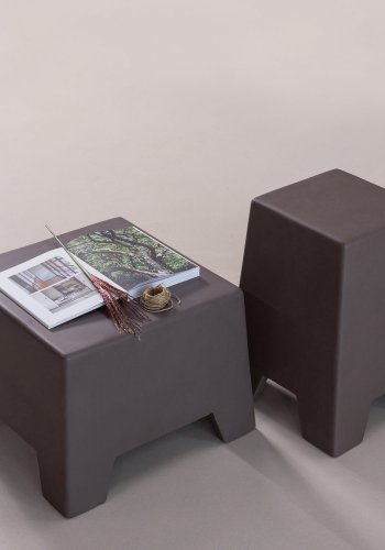 WOOOD Zina sidebord h�yt betong utseende brunt