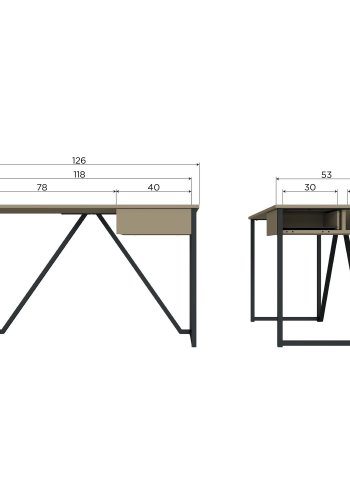 WOOOD Nytt Julius skrivebord furu st�v [Fsc]