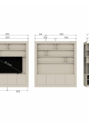 vtwonen Wallcover Veggskap 210 Cm Furust�v [Fsc]