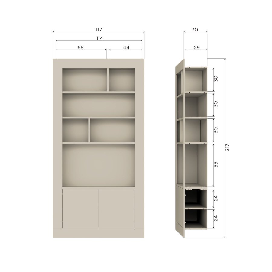 vtwonen Wallcover Veggskap 117 Cm Furust�v [Fsc]