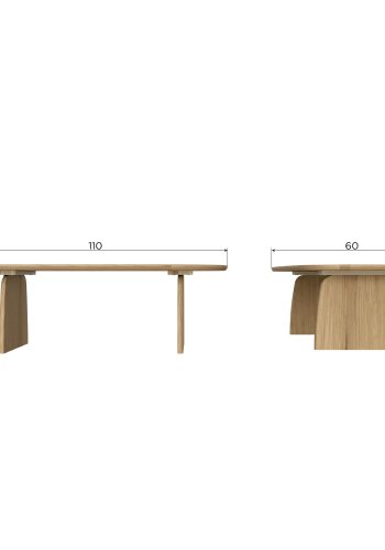 WOOOD Tablo salongbord 110 cm eik gjennomsiktig [Fsc]