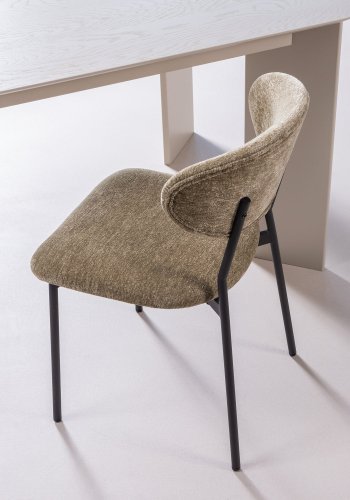 WOOOD Kjeld Matstol Chenille Texturerad Gr�n