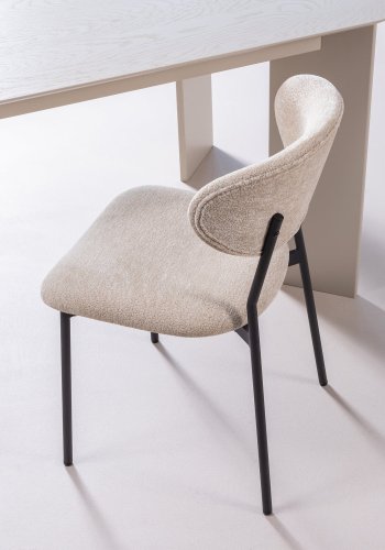 WOOOD Kjeld Matstol Chenille Strukturerad Naturf�rgad