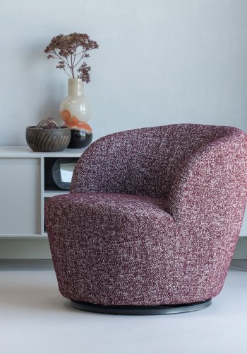 WOOOD Serra snurrstol vinr�d melange