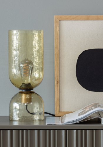 WOOOD Gigi Bordlampa Glas 38X15Cm Naturf�rgad