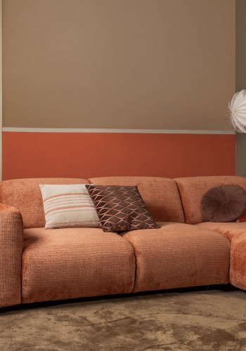 WOOOD Aziz Kuddar Sammet Brun/Natur - Set om 3