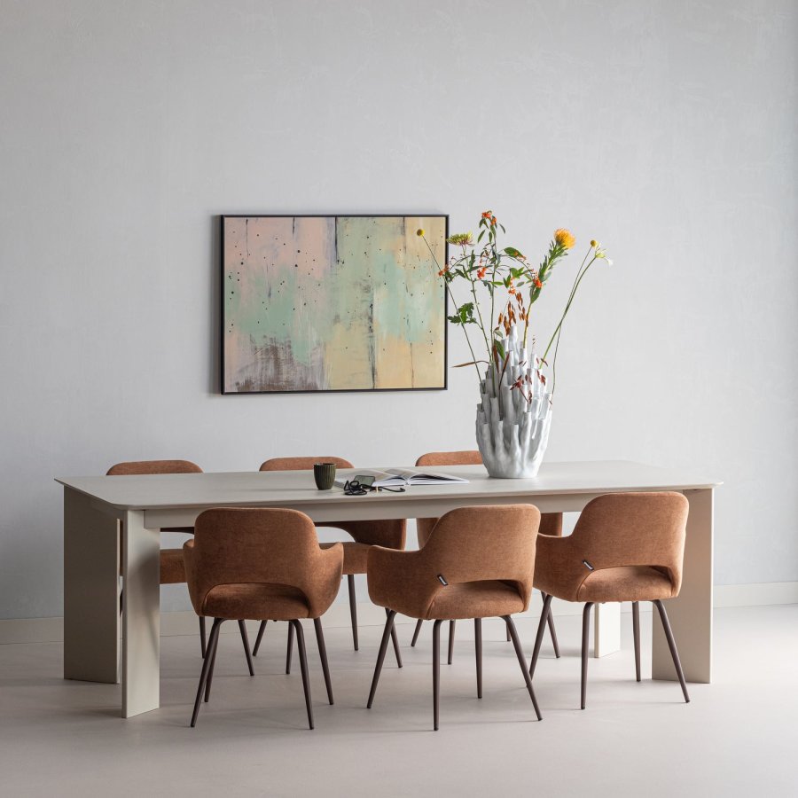 WOOOD Jenny Matstol V&auml;vd Tyg Brun