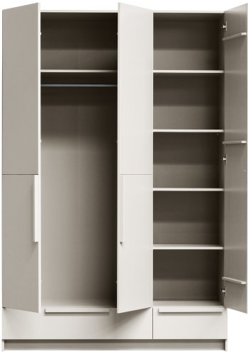 WOOOD Pure garderobe med 3 d�rer og delt d�r, furuduft [Fsc]