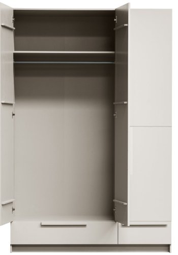 WOOOD Pure garderobe med 3 d�rer og delt d�r, furuduft [Fsc]