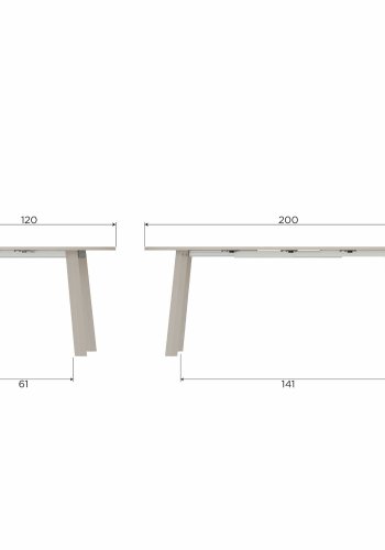 WOOOD Janne spisebord med uttrekk, eik, Dakargrau [Fsc]