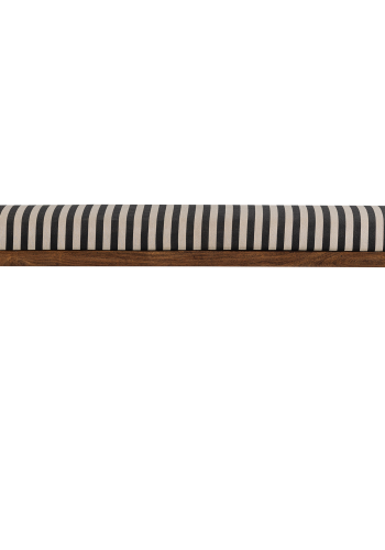 WOOOD Valo benk tre brun med stripete stoff svart/hvit