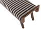 WOOOD Valo benk tre brun med stripete stoff svart/hvit