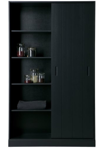 WOOOD Move skyved�rsskap furu matt svart [Fsc]