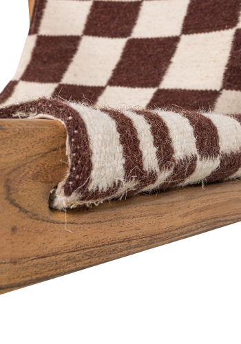 WOOOD Zano lenestol trebrun med kelimsete naturlig