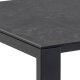 ACT NORDIC Brentford Esstisch, rechteckig – schwarze Fairbanks-Keramik und schwarzes Metall (200x90)
