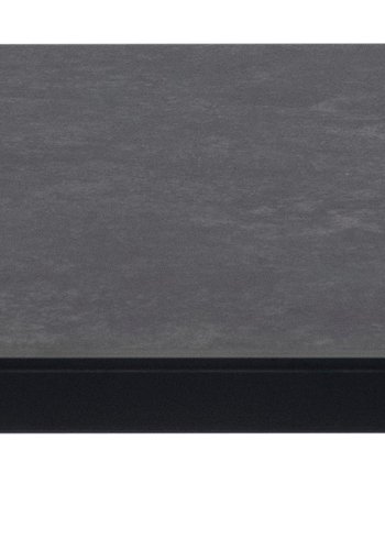 ACT NORDIC Brentford Esstisch, rechteckig – schwarze Fairbanks-Keramik und schwarzes Metall (200x90)
