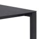 ACT NORDIC Brentford Esstisch, rechteckig – schwarze Fairbanks-Keramik und schwarzes Metall (200x90)